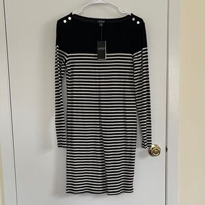 Ralph Lauren Black and White Striped Dress